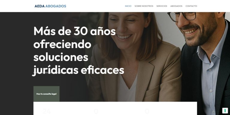 Captura de la web de AEDA Abogados