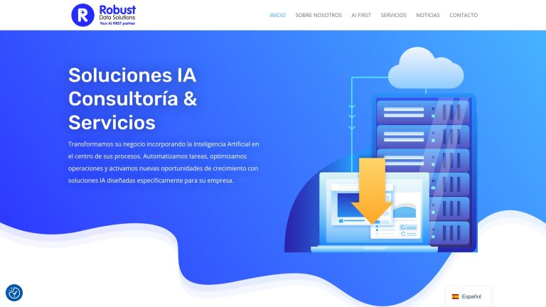 Captura de la web de Robust Data Solutions