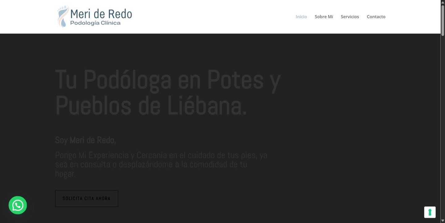Portada de la web de Meri de Redo en escritorio