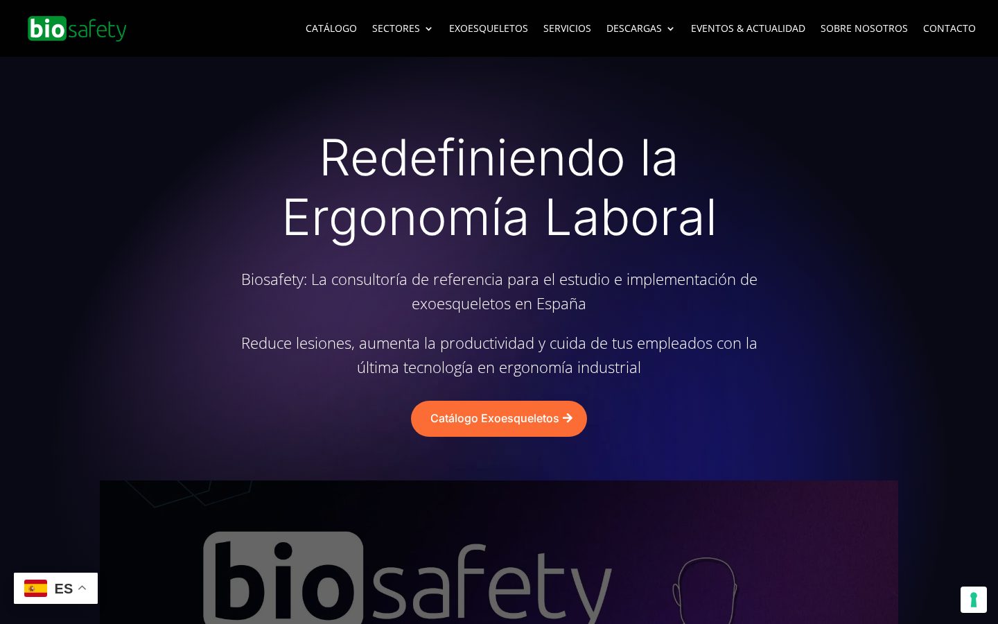 Portada de la web de Biosafety
