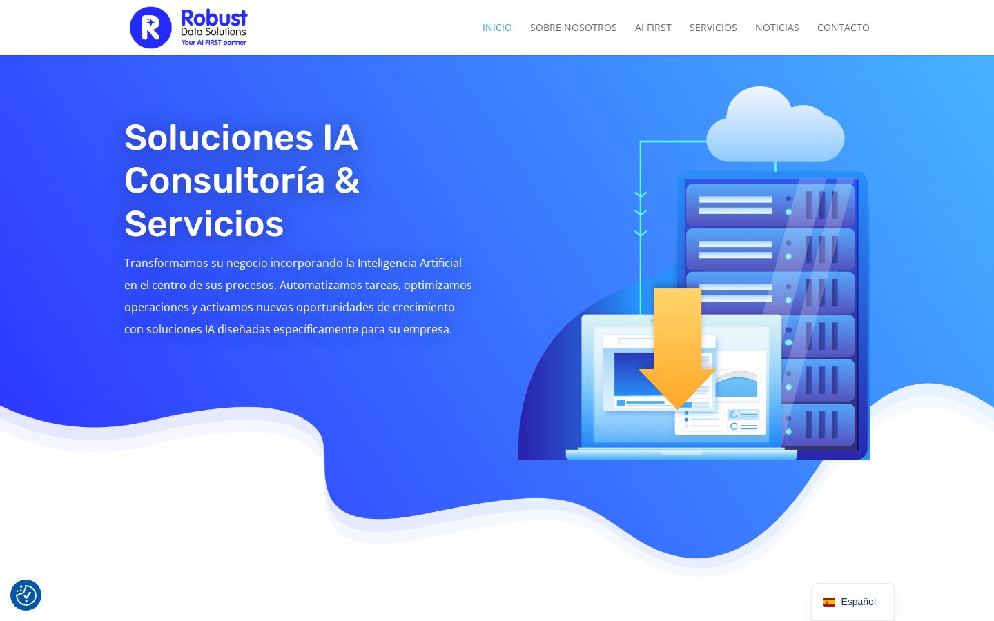 Portada de la web de Robust Data Solutions