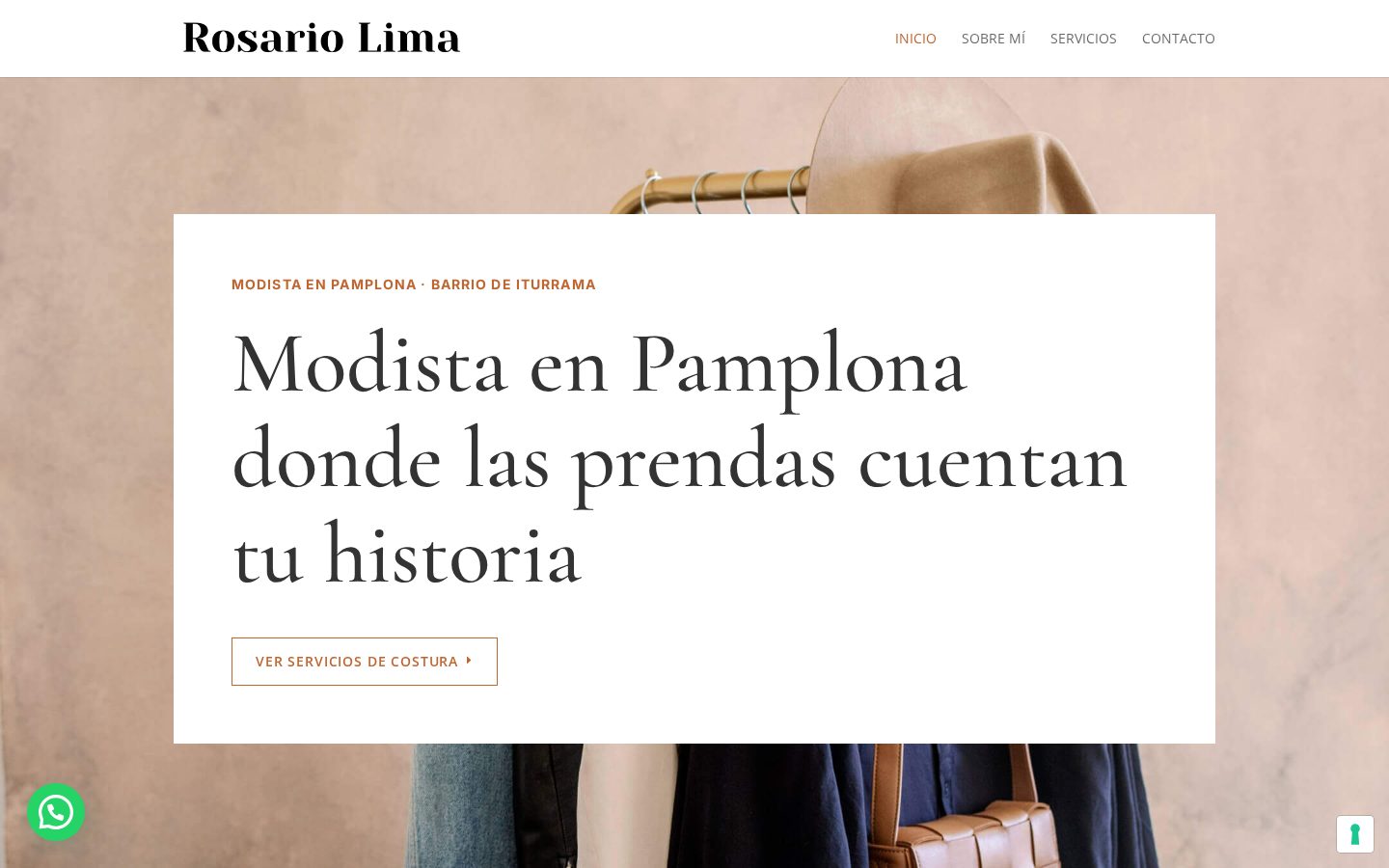 Portada de la web de Rosario Lima