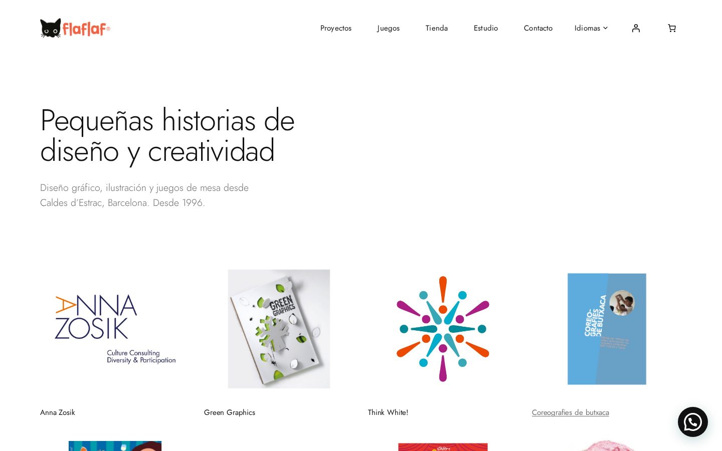 Portada de la web de Flaflaf en escritorio